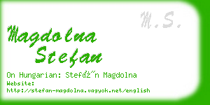 magdolna stefan business card